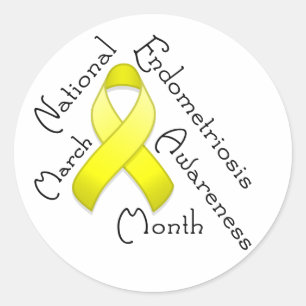 Endometriosis Awareness Month Round Light Sticker