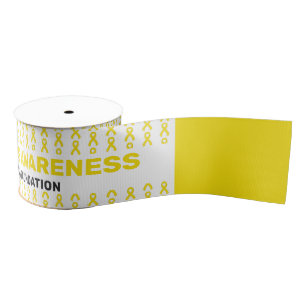 Endometriosis Awareness Pattern Ribbon Grosgrain Ribbon