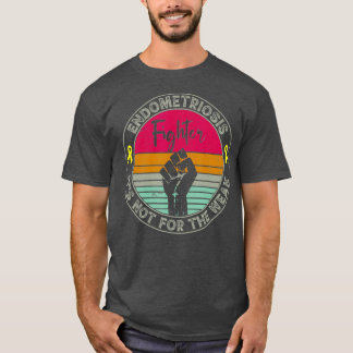 Endometriosis Awareness  Retro Fighter  Warrior T-Shirt