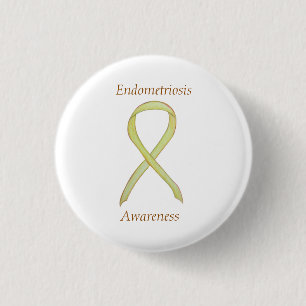 Endometriosis Awareness Ribbon Custom Pin