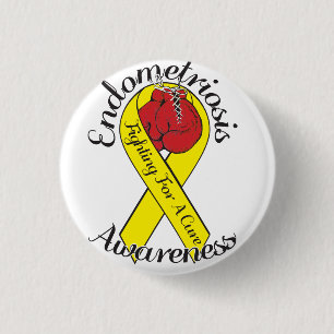 Endometriosis Awarness Small, 1¼ Inch Round Butto 3 Cm Round Badge