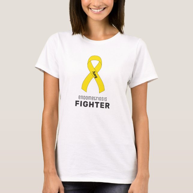 Endometriosis Fighter Ribbon White Women's T-Shirt (Front)