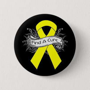 Endometriosis Find A Cure Ribbon 6 Cm Round Badge