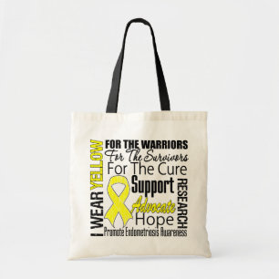Endometriosis I Wear Yellow Ribbon Tribute Tote Bag