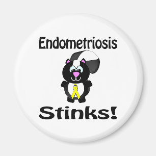 Endometriosis Stinks Skunk Awareness Design Magnet