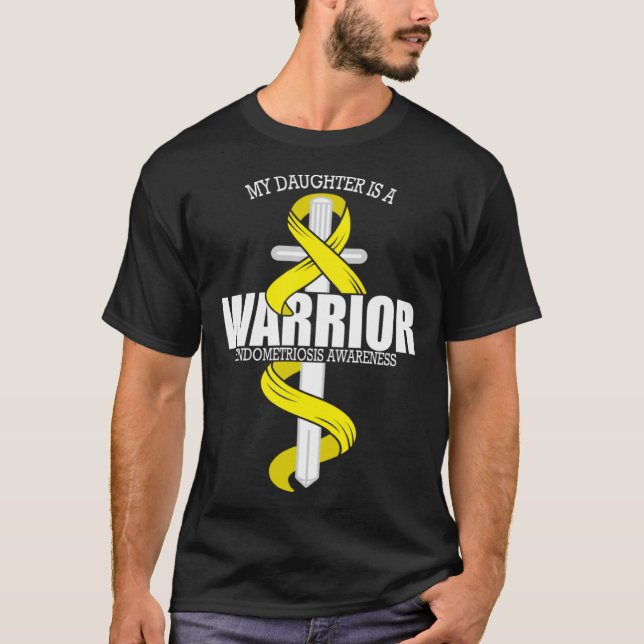 Endometriosis Warrior Daughter Endometriosis Aware T-Shirt (Front)