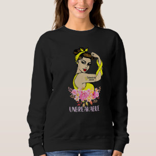 Endometriosis Warrior Unbreakable Arm Tattoo Stron Sweatshirt