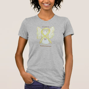 Endometriosis Yellow Awareness Ribbon Angel Shirt