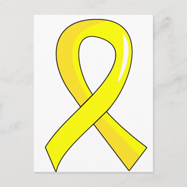 Endometriosis Yellow Ribbon 3 Postcard (Front)