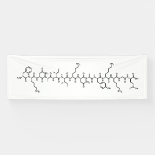 endorphin hormone chemical formula symbol science banner