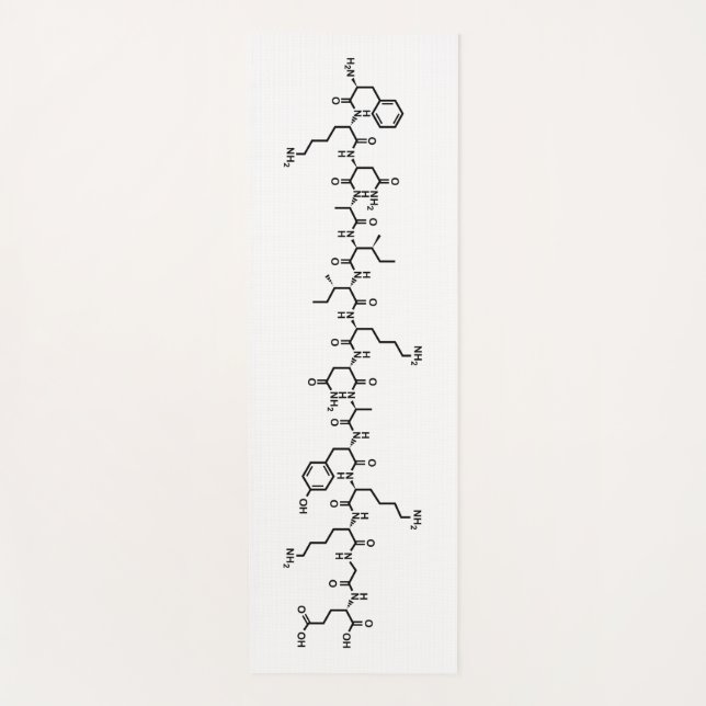 endorphin hormone chemical formula symbol science yoga mat (Front)