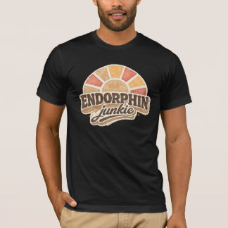Endorphin Junkie - Retro 70s Sunburst Boho Workout T-Shirt