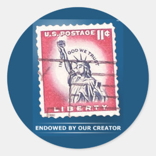 Endowed By Our Creator Classic Round Sticker