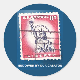 Endowed By Our Creator Classic Round Sticker