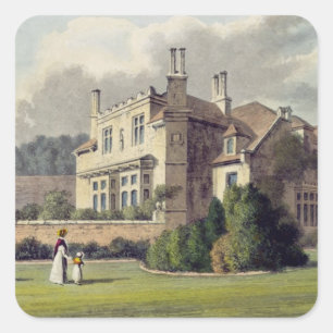 Endsleigh, from Ackermann's 'Repository of Arts', Square Sticker