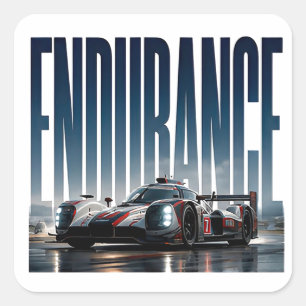 Endurance Luxury Motorsport Editorial Graphic Square Sticker