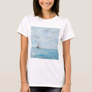 Endurance trapped by the Antarctic Ice. Painted T-Shirt