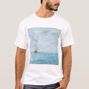 Endurance trapped by the Antarctic Ice. Painted T-Shirt