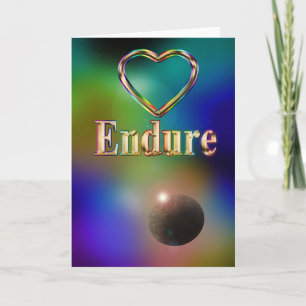 Endure Encouragement universe cosmos rainbow Card