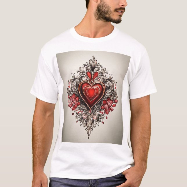 "Enduring Heartache" "Thorned Heart, Arrowed Soul" T-Shirt (Front)