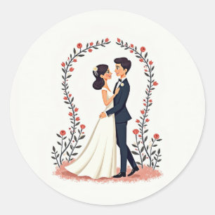 Enduring Love in Bloom Classic Round Sticker