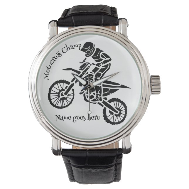 Enduro/MotoX rider watch. Customizable. Watch (Front)