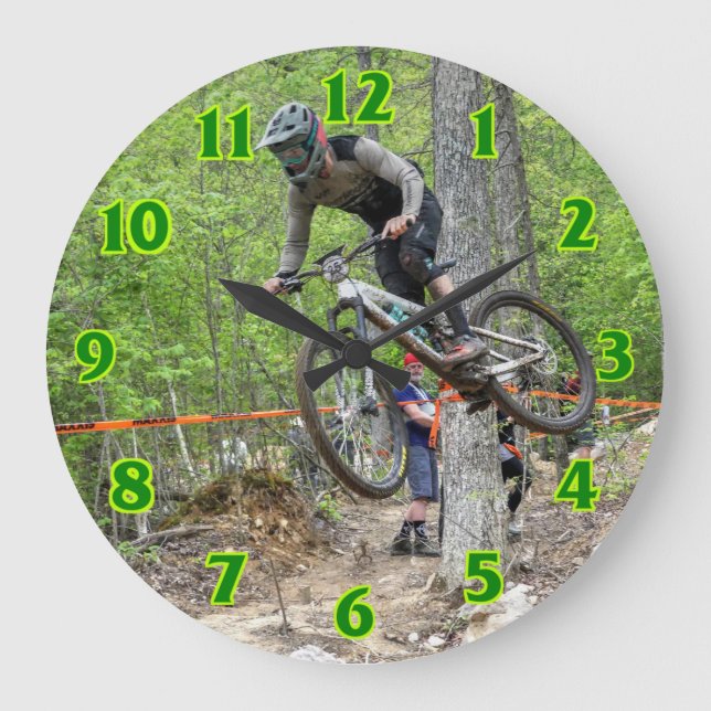 Enduro Mountain Bike Race  Large Clock (Front)