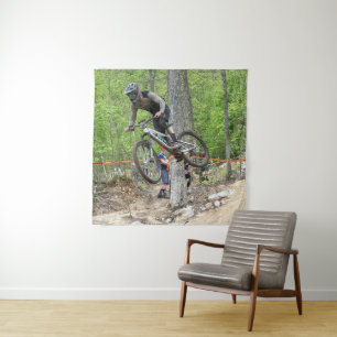 Enduro Mountain Bike Race Tapestry