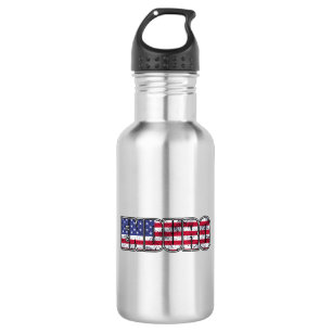 Enduro Mountain Biking American Flag 532 Ml Water Bottle