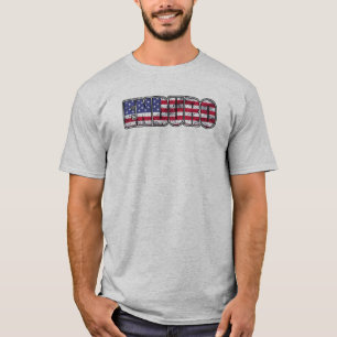 Enduro Mountain Biking American Flag T-Shirt