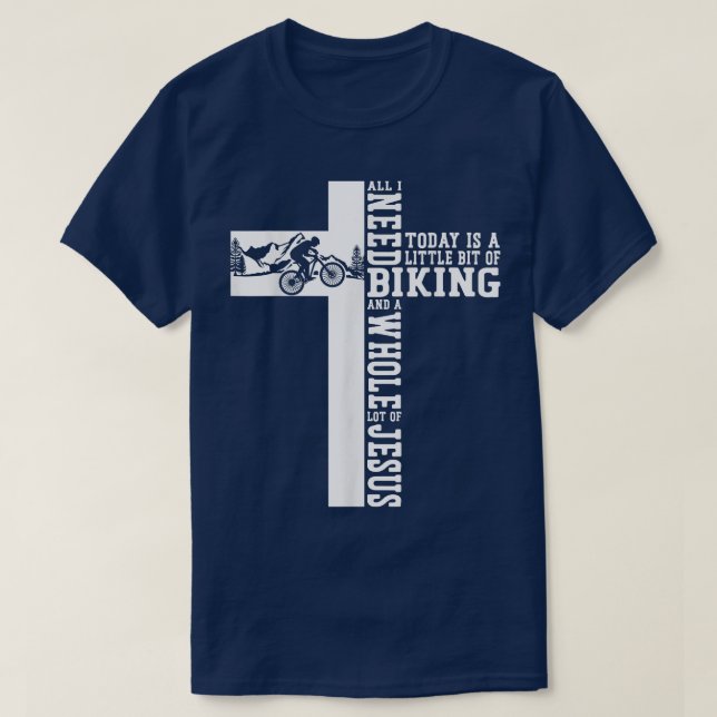 Enduro MTB Mountain Bike Riding Downhill Christian T-Shirt (Design Front)