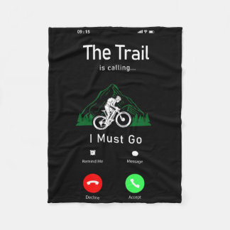 Enduro Mtb Mountain Bike Riding Downhill Phone Dis Fleece Blanket