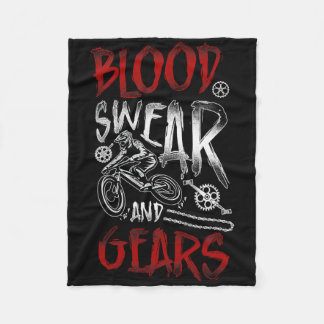 Enduro Mtb Mountain Bike Riding Downhill Vintage B Fleece Blanket