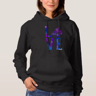 Enduro Mtb Mountain Bike Riding Downhill Watercolo Hoodie