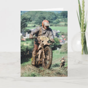 Enduro rider birthday card