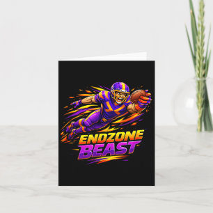 Endzone Beast Football Action Athlete Design Card