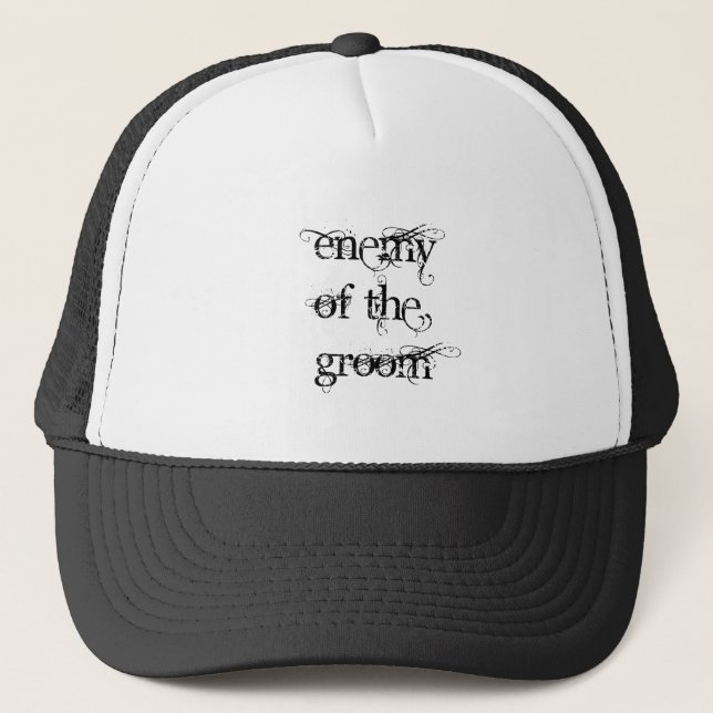 Enemy of the Groom Trucker Hat (Front)