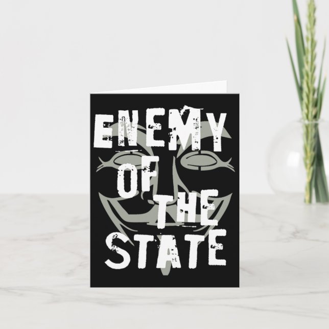 Enemy Of The State Anonymous #resist  Card (Front)