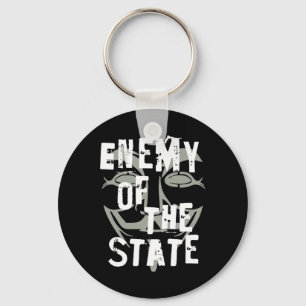 Enemy Of The State Anonymous #resist Key Ring