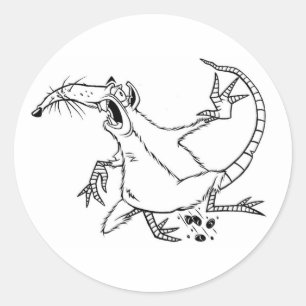 enemy rat classic round sticker