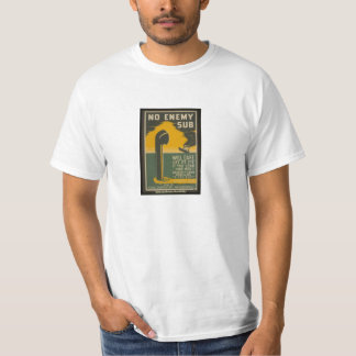 Enemy Sub, Vintage WWII Poster Tee Shirt