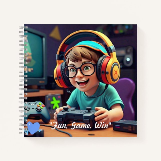 "Energetic 3D Gamer" Notebook (Front)