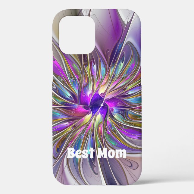 Energetic, Abstract Fractal Art Flower Best Mum Case-Mate iPhone Case (Back)