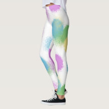 Energetic Candy Colour Abstract Leggings