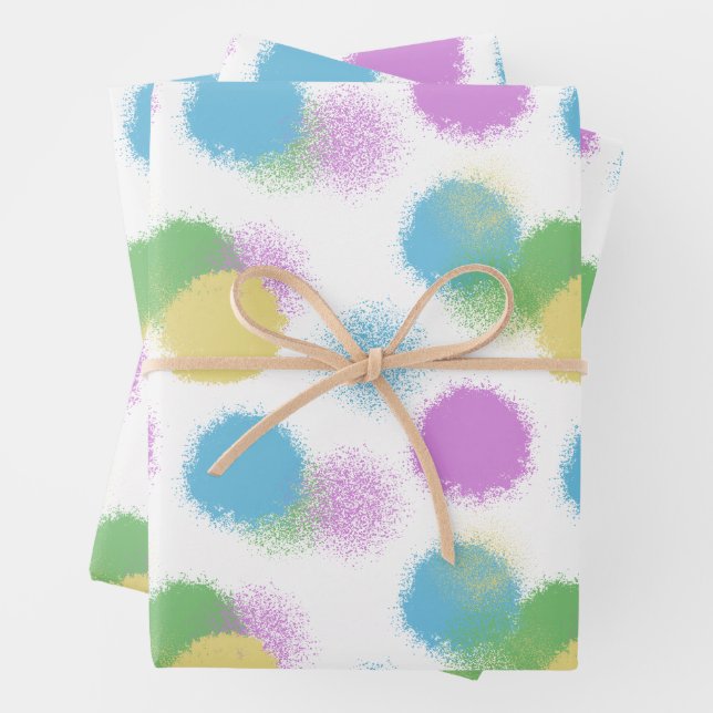 Energetic Candy Colour Abstract Wrapping Paper (In situ)