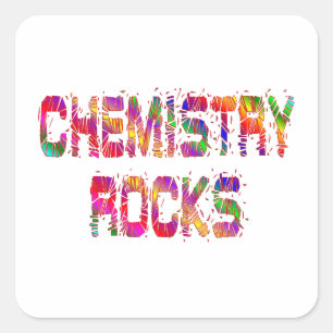 Energetic Chemistry Rocks Square Sticker