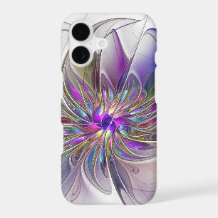 Energetic, Colorful Abstract Fractal Art Flower