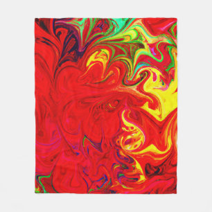 Energetic Colour Burst Pattern Fleece Blanket