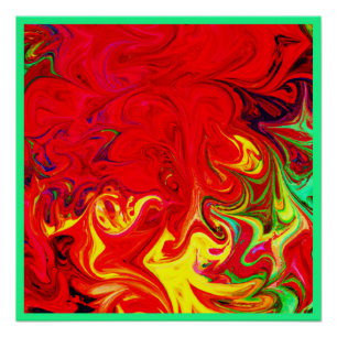 Energetic Colour Burst Pattern Poster