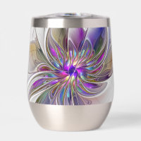 Energetic, Colourful Abstract Fractal Art Flower